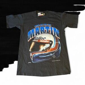 Nutmeg Mens Black Mark Martin Valvoline Graphic Crewneck T Shirt
